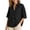 *Black, variant on ClodeEU Women's Collar Short Sleeve Button Down Shirts,Casual Loose Fit Blouses ,Women's Plus L