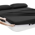 thumbnail image 2 of Camping Sheets King Size - Outdoor Air Mattress Sheet Set – Built-in Corner Straps for Air Mattress & Camping Use – Designed for Inflatable Beds & Tailgate Sleepovers, Black, 2 of 6