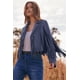 thumbnail image 4 of Saco PRETTYGARDEN Azul Haze de Gamuza Sintética con Flecos XXL, 4 of 9