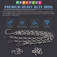 thumbnail image 3 of Juego de 15 cadenas de cesta colgante de metal de 16 pulgadas, 5 cadenas de repuesto para macetas de 3 puntos con 5 ojos de tornillo y 5 ganchos de tornillo para Bird F, 3 of 5