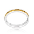 thumbnail image 2 of Precious Stars R01147R-V61-09 Precious Stars Rhodium Round-Cut Yellow Swarovski Crystals Stackable Ring, 2 of 4