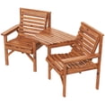 thumbnail image 1 of CoSoTower 3Pcs Outdoor Bench Set for Backyard, Balcony, Tan Brown, 1 of 7