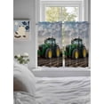 thumbnail image 4 of Kitchen Curtains 45 Inches length, Farm Tractor Window Treatment Curtain Drapes, Green Truck Country Rustic Field Harvester Lightweight Window Panels for Living Room Bedroom, 52"x45", 2 Panels, 4 of 7