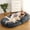 Dark Gray, variant on Human Size Dog Bed for Adult, Foldable Adult Dog Bed for Humans and Pets, 71"x43"x10" Giant Dog Bed with Washable Faux Fur Cover Fits You and Pets, Napping Dog Bed