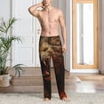 thumbnail image 2 of Honiee Cool Flame Lion A for men - a sleek fusion of Straight Pajama Pants, versatile Lounge Pants, and cozy Sleepwear, all rolled into one-Large, 2 of 6