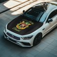 thumbnail image 3 of Uorisanigo St. Patrick's Horseshoe Yak Hood Cover Elastic Removable Car Hood Cover Protector Polyester Windproof Hood Wrap Blanket Suitable for Auto Car Truck, Van, SUV, Pickup, 3 of 7