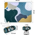 thumbnail image 2 of Exclusivo Mezcla Waterproof Picnic Blankets 3-Layer 60"x 80" Large Sandproof Beach Blanket Foldable Outdoor Blanket for Camping on Grass Picnic Mat, Abstract Green, 2 of 8