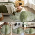 thumbnail image 6 of 8ft Round Rug, Sage Green Non-Skid Rubber Backing Large Area Rugs - Living Room Bedroom Home Office, Retro Oil Painting Modern Abstract Art Aesthetics Indoor Floor Mat Carpets Washable Rug, 6 of 9