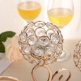 thumbnail image 4 of Candelabro de cristal dorado en forma de S, 3 brazos, cuencos de cristal hechos de vidrio, candelabro de metal, candelabro decorativo, candelabro para Navidad, Halloween, boda (grande), 4 of 4