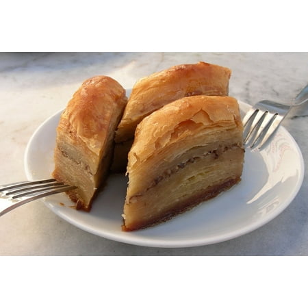 Canvas Print Puff Pastry Dessert Filoteig Baklava Turkish Stretched Canvas 10 x