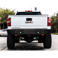 thumbnail image 6 of TIOYAR Compatible with 2016-2017-2018 GMC Sierra 1500 Front and Rear Bumper Textured Black Steel with Square Lights and D-rings, 6 of 9