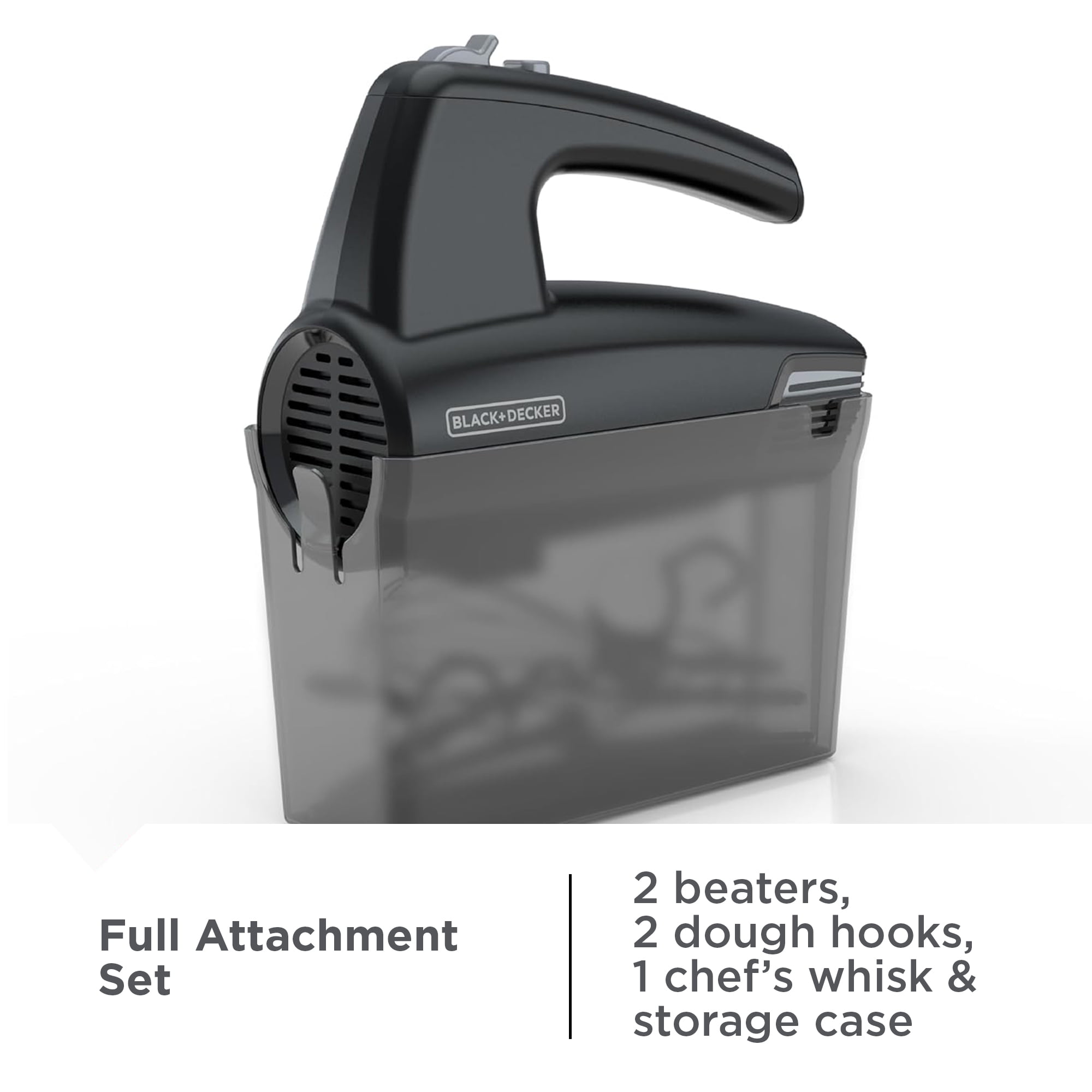 BLACK+DECKER 5-Speed Electric Hand Mixer, Black