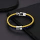 thumbnail image 5 of Censtreet Mens Double-Row Braided Leather Bracelet Bangle Wristband with Stainless Steel Ornaments for Adults Mens Women, 5 of 7