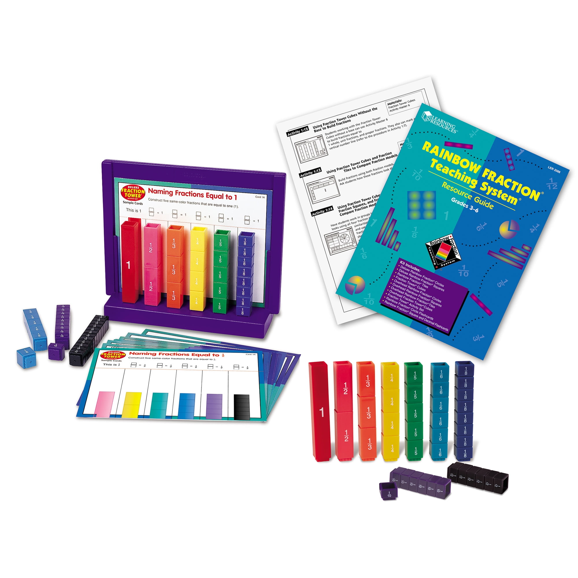 Learning Resources Rainbow Fraction Teaching System Kit, Early Math Manipulatives, Ages 6, 7, 8+