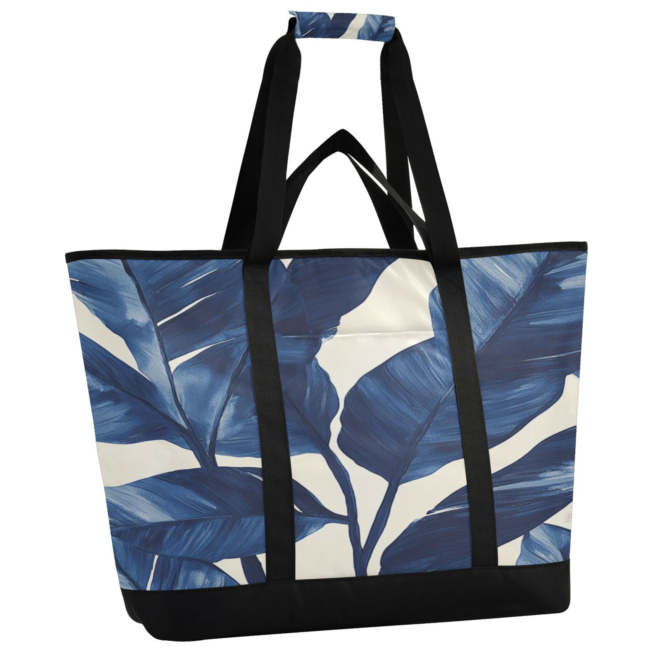 Large Hand-held Ice Pack Picnic Bag Insulation and Refrigeration Suitable for Shopping Picnics and Camping Super Cute Leaves