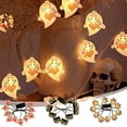thumbnail image 1 of Guirnalda de Luces Decorativas para Interiores: Halloween, Pascua, Fantasmas y Festivales | Calavera, Fantasma y Luces de Colores | 3 M | Material de Pvc | Color Negro | Resistente Al Agua | Led de B, 1 of 6