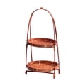thumbnail image 3 of WLPZXP Bamboo Woven Fruit Basket Standing Tray Holder for Kitchen Table Living Layers 38cmx22cm, 3 of 9