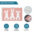 thumbnail image 6 of Easter Bunny Placemats Set of 12, Cute Rabbit Family Vintage Pink Abstract Placemats for Dining Table, Place Mats for Kitchen Tabletop, Waterproof Wipeable Dining Table Mats Set, 6 of 9