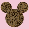 thumbnail image 2 of Girl's Mickey & Friends Mickey Mouse Cheetah Print Silhouette Graphic Tee Light Pink Large, 2 of 4