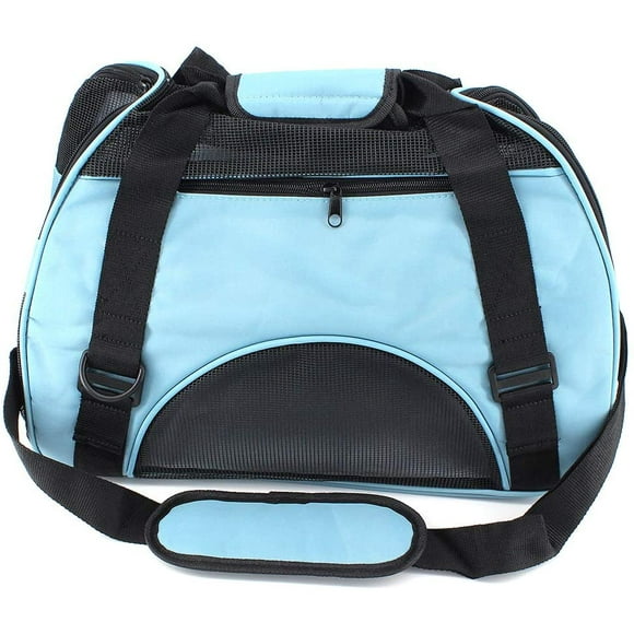 Sacs de Transport pour Petit Chiens Chats Lapins, Caisse de Transport Chat Respirant et Pliable Cage Transport Chat, Bleu