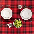 thumbnail image 5 of Holiday Time Buffalo Plaid Woven Polyester Cotton Tablecloth, 1 Piece, Red and Black, 60 in x 102 in, 5 of 6