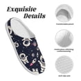 thumbnail image 5 of KLL Cartoon Spaceship Pattern Adult Unisex Cozy Slippers,Fuzzy Slip-on Slippers TPR Sole Slippers Comfort Plush Home Footwear for Indoor & Outdoor-11, 5 of 7