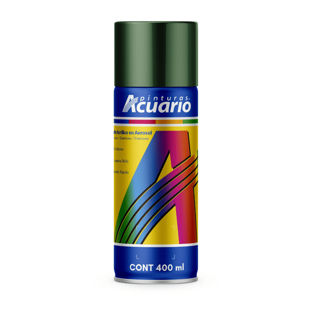 Pintura En Aerosol Acuario 400 Ml Verde Bosque