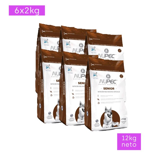 Pack de Croquetas para perro Nupec Senior 12Kg 6 de 2Kg
