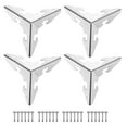 thumbnail image 1 of Uxcell 30x30x30mm Protectores de Esquinas de Caja de Metal, Guardas de Borde, Tono Plateado, 16 piezas, 1 of 5