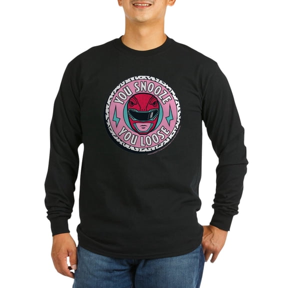CafePress - Power Rangers You Snooze Men's Long Sleeve T Shirt - Long Sleeve Dark T-Shirt