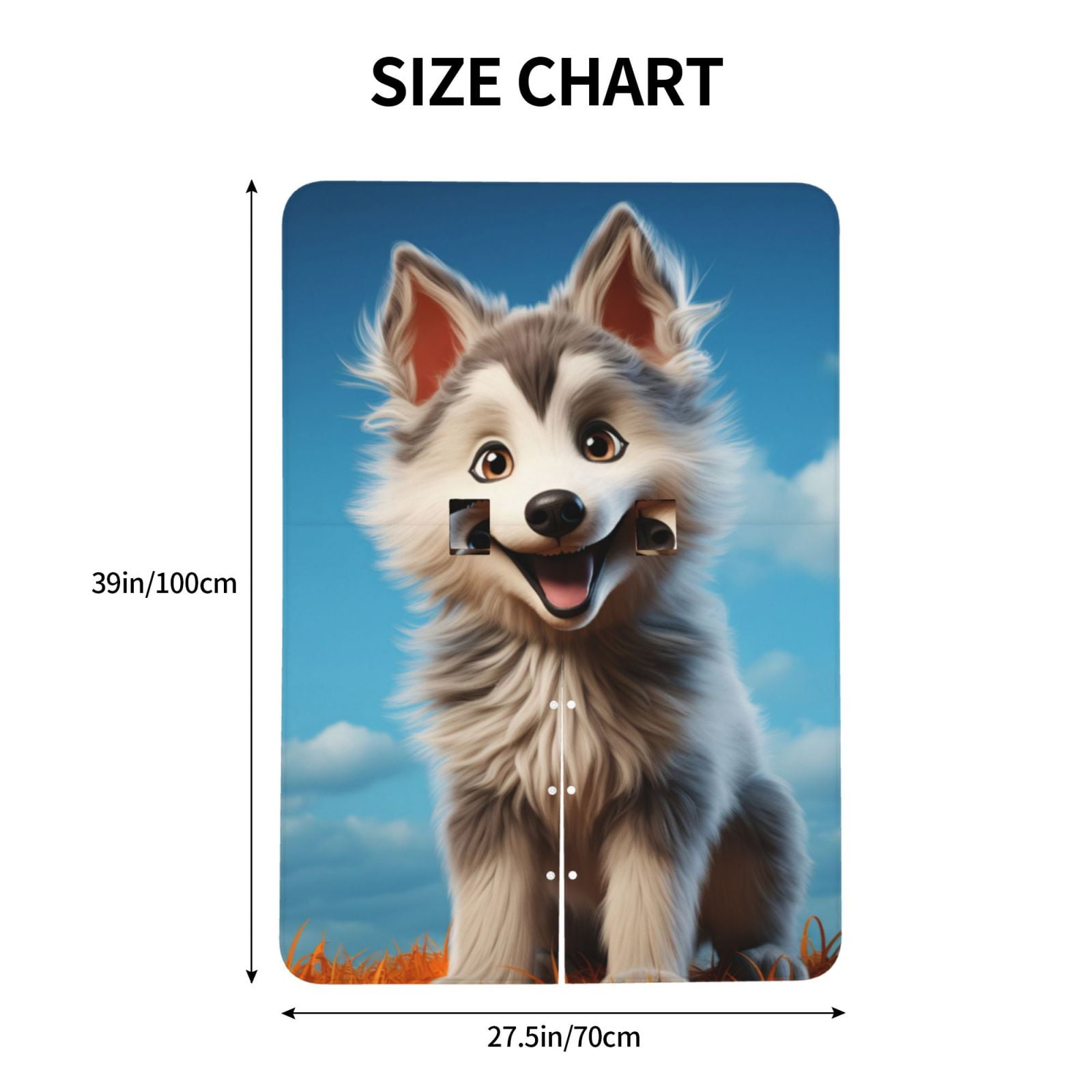 Naloa Blue Sky Cute Wolf Baby Car Seat Cover, Breathable Baby Carrier Cover, Multiuse Baby Carrier Cover & Nursing Breastfeeding Cover