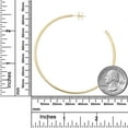 thumbnail image 3 of AVORA 10K Yellow Gold Half Hoop Earrings - 60mm, 3 of 6