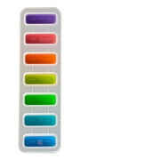 GMS Large 7 Day Travel Pill Pod with Tray - Rainbow Pill Case for Pills, Vitamins and Supplements
