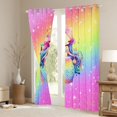 thumbnail image 4 of Feelyou Magic Mermaid Princess Black Out Curtains, Dreamy Ocean Sealife Curtains Pack of 2 (42x63 Each), Teens Kids Boys Girls Bedroom Curtains, Blackout Curtains Bedroom Decor, 4 of 7