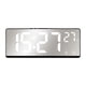thumbnail image 2 of Reloj despertador digital Brillo Pantalla de escritorio Snooze Temperatura 12H 24H Espejo Reloj LED para sala de estar Escuela de adultos Luz blanca Macarena  Despertador digital, 2 of 8