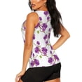 thumbnail image 3 of Bixox Women's Orchids Flowers Printed Sleeveless Fitness Workout Running Quick-Dry Tank Top, 3 of 7