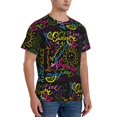 thumbnail image 4 of Yiaed Color Summer Print Mens Short Sleeve Tight Fit T-Shirt, Crewneck Casual Tee-X-Large, 4 of 5