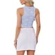 thumbnail image 3 of INSPIRAR CHIC Top de Mujer Sin Mangas de Encaje Floral con Escote en V Profundo, Top Corto de Cami Transparente, S Azul, 3 of 6