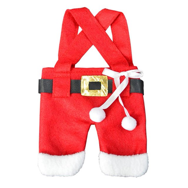 6 piezas Navidad Santa Claus pantalones cubiertos bolsas cubiertas Navidad vajilla decoración Tmvgtek Oficina Multiescena Multifunción