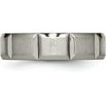 thumbnail image 4 of Chisel Titanium Satin and Polished 6.2mm Grooved Band - Ring Size 7.0, 4 of 8