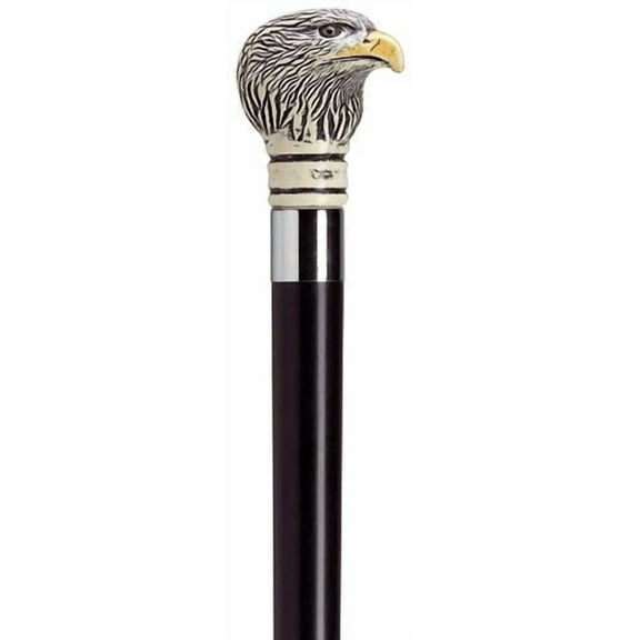 Walking Cane Scrimshaw Unisex Bald Eagle Head Cane Black Shaft