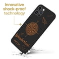 thumbnail image 3 of Case Yard Wooden Case for iPhone-12/12-Pro Soft TPU Silicone cover Slim Fit Shockproof Wood Protective Phone Cover for Girls Boys Men and Women Supports Wireless Charging Wanderlust Design, 3 of 7
