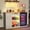 White, variant on GDLF Snack Bar Cabinet with Fridge Space, Snack Organizer with Storage and Candy Display Shelf, Coffee Station for Home Theater or Game Room, 51.2", Black