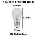 thumbnail image 3 of Novelty Lights Clear S14 Edison Hanging Outdoor String Light Replacement Bulbs E26 medium Base 11 Watt, 3 of 6
