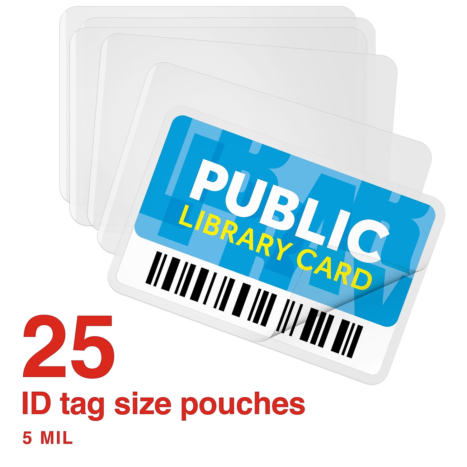 Staples Thermal Laminating Pouches for ID Tags, 5 mil, 25 Pack