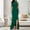 Green, variant on Dpytoraw Women Split Sleeveless Slim Fit Ruffle Long Dress Evening Dress