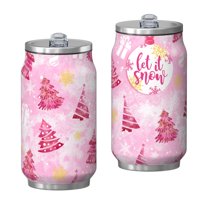 12 Oz Christmas Coffee Travel Mug with Lid, Double Wall Vacuum Reusable Stainless Steel Water Bottle Leak Proof Insulated Hot Cold Coffee Cup Gift for Women Mens(1pcs)