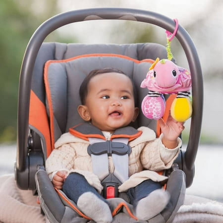 Infantino Topsy Turtle Mirror Pal Sensory Baby Toy, 6-12 Months, Pink