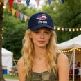 thumbnail image 4 of Unisex Adult 250 Anniversary USA Hat America 250th Anniversary Hat 250th Birthday Freedom Hats 1776-2026 250th Anniversary Hat for Women Men Z02 Navy, One Size, 4 of 7
