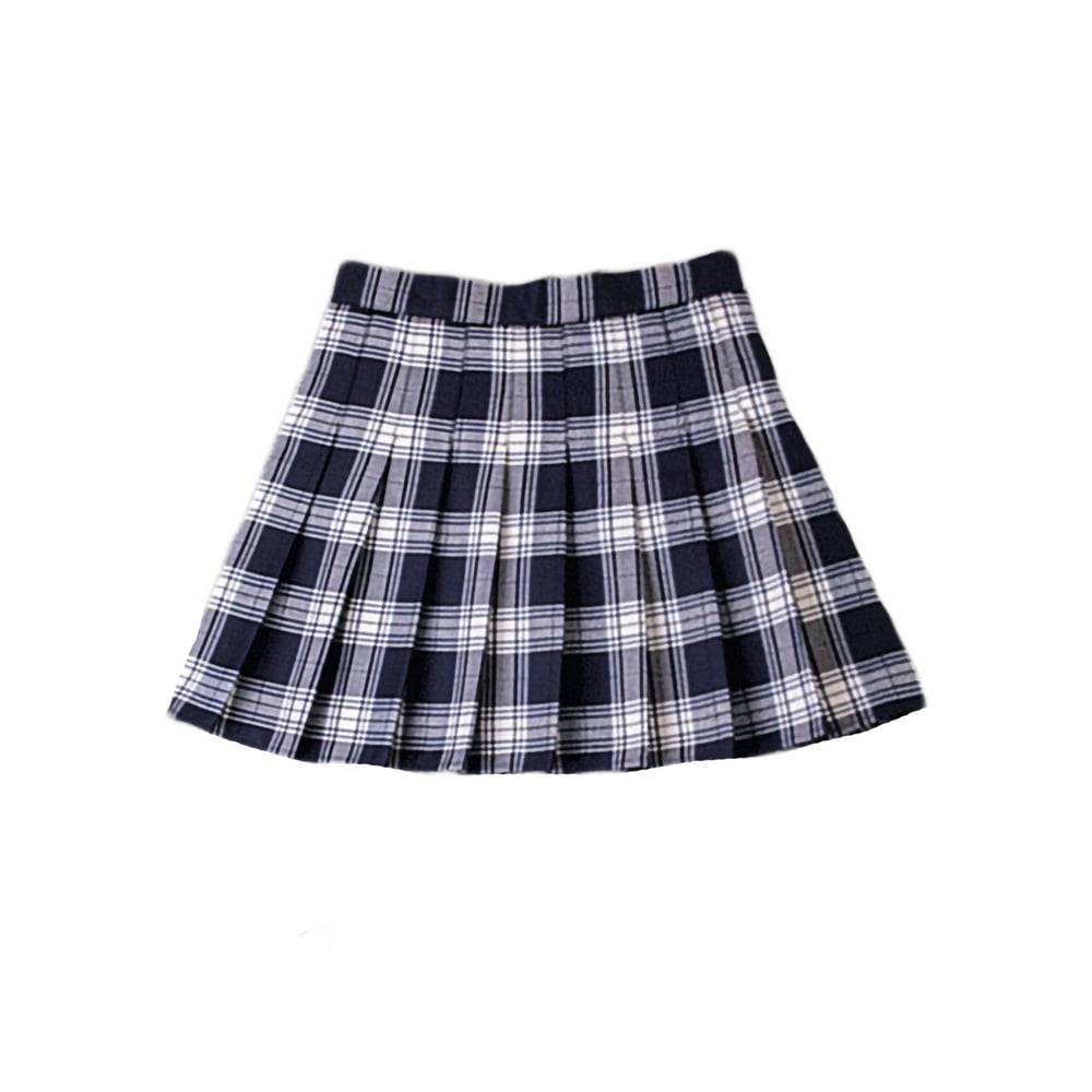 hunter classic navy plaid skirt